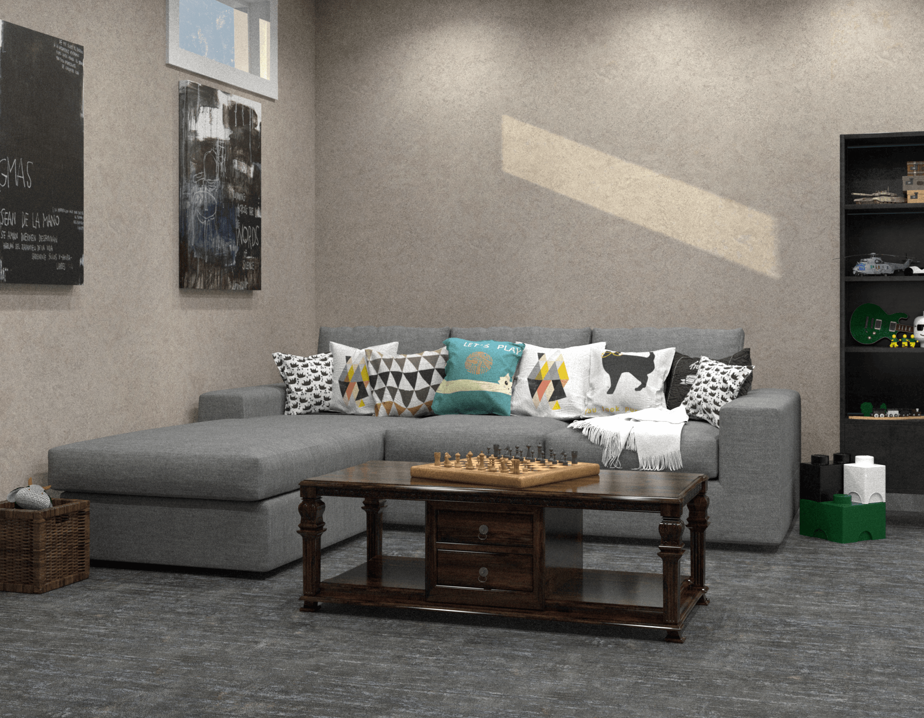 Basement Designer Smooth Concrete