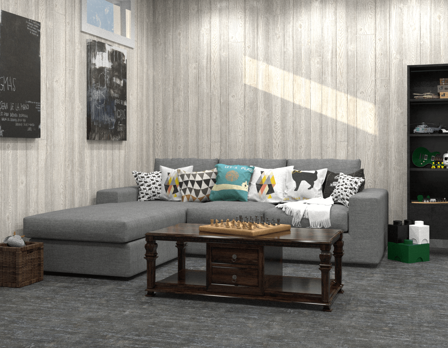 Basement Wood Aspen White Homesteader