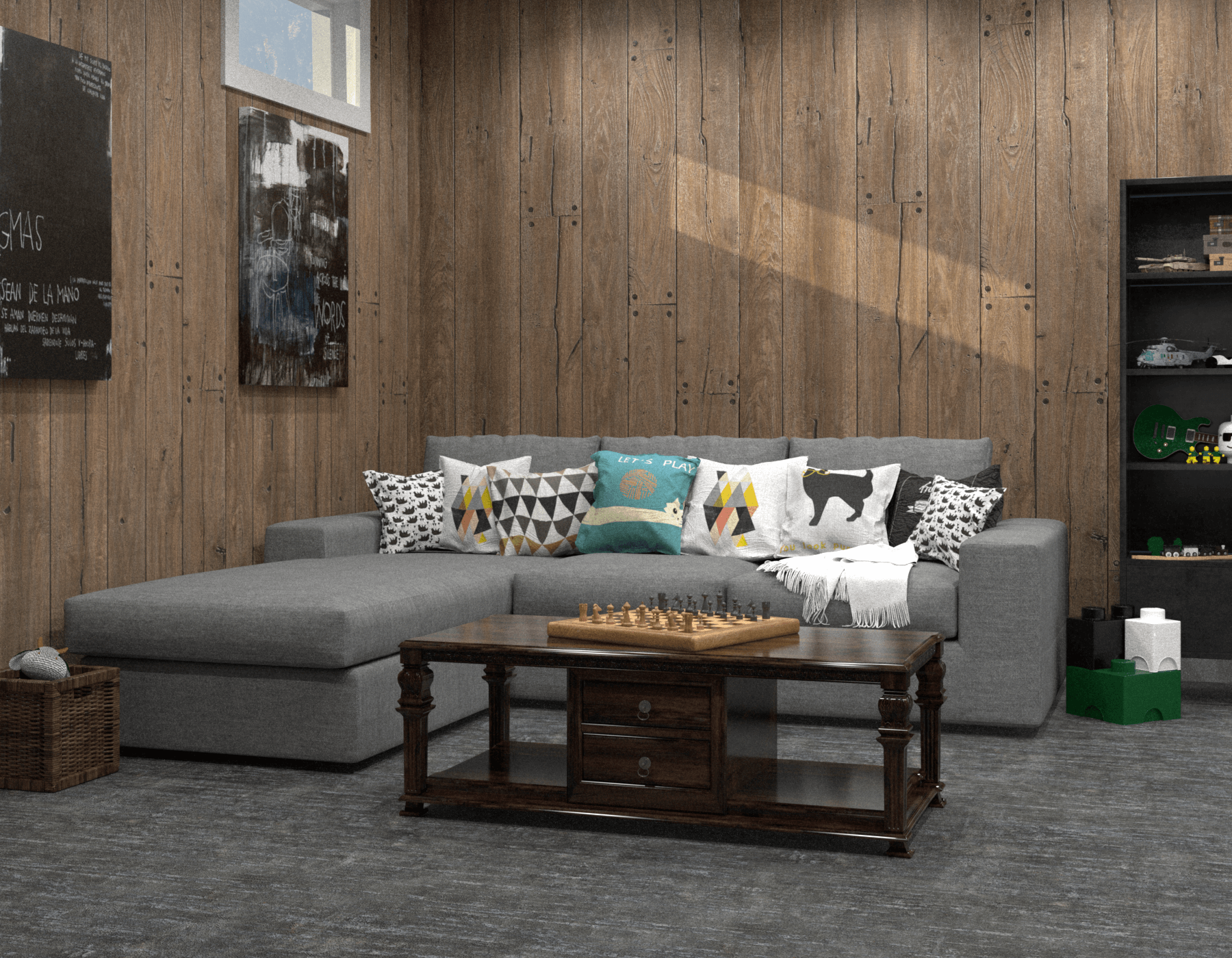 Basement Wood Caribou Oak