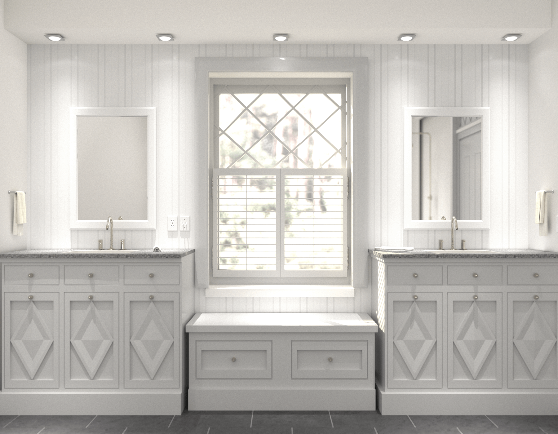 Bath Beadboard Whitehall