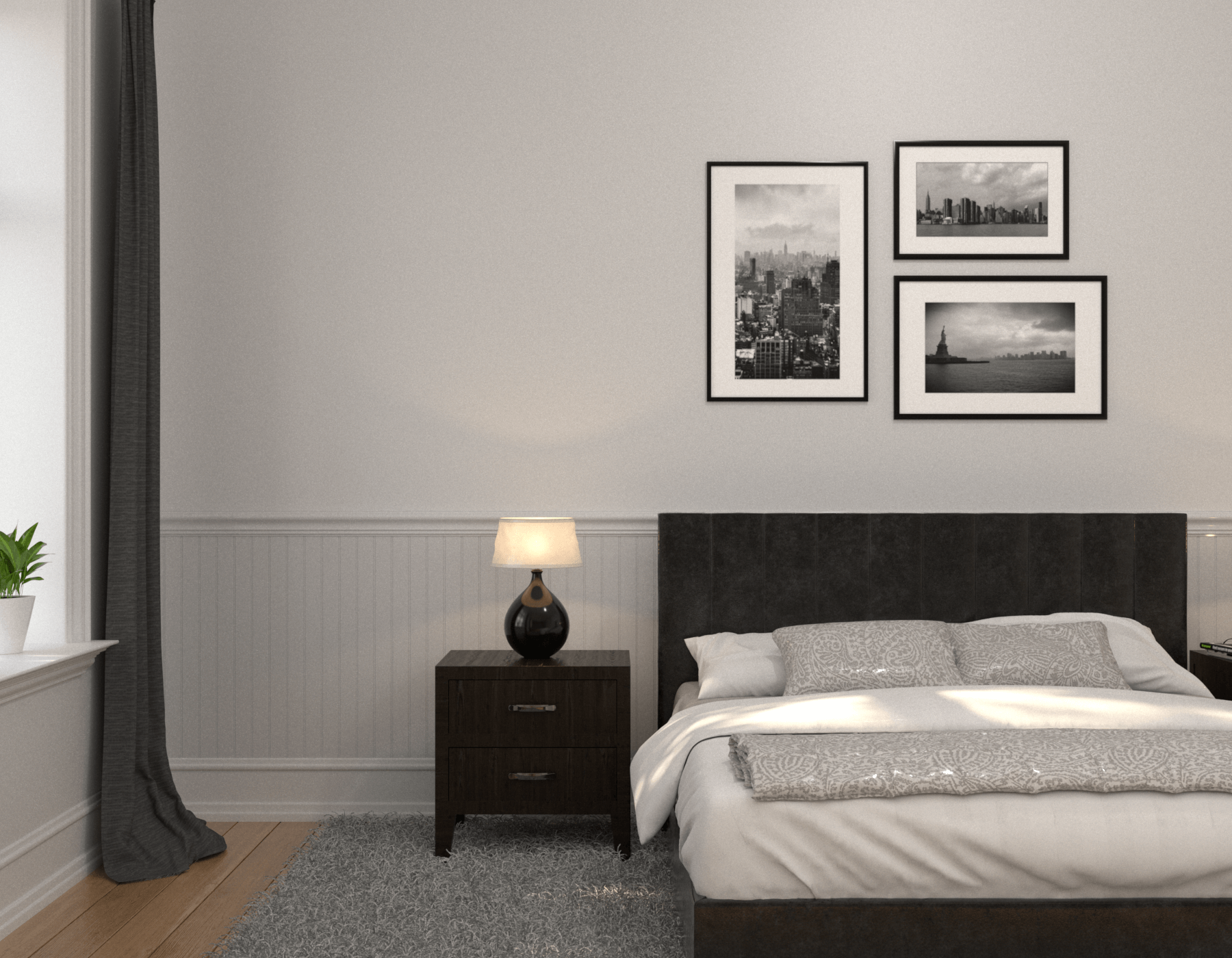 Bedroom Beadboard Beaded White WC