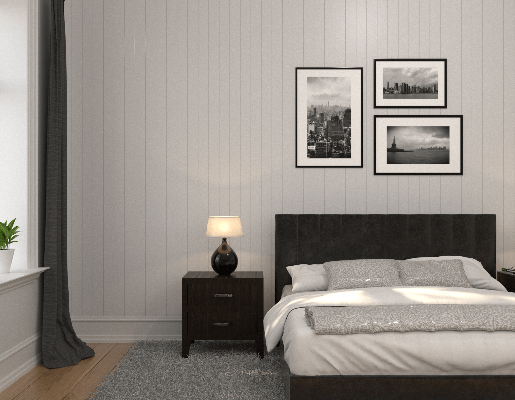 Bedroom Beadboard Dover Plank