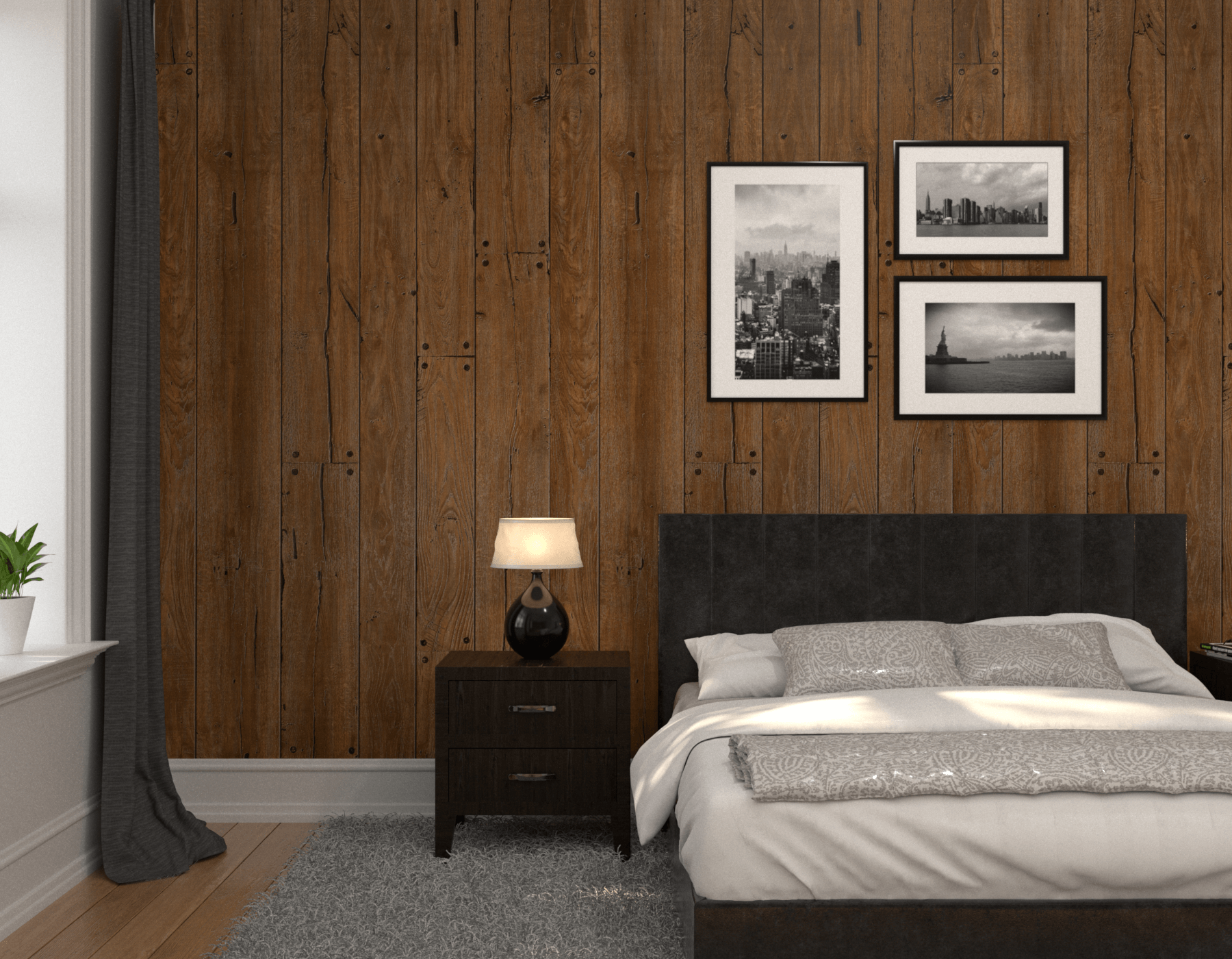 Bed Wood Cabin Creek