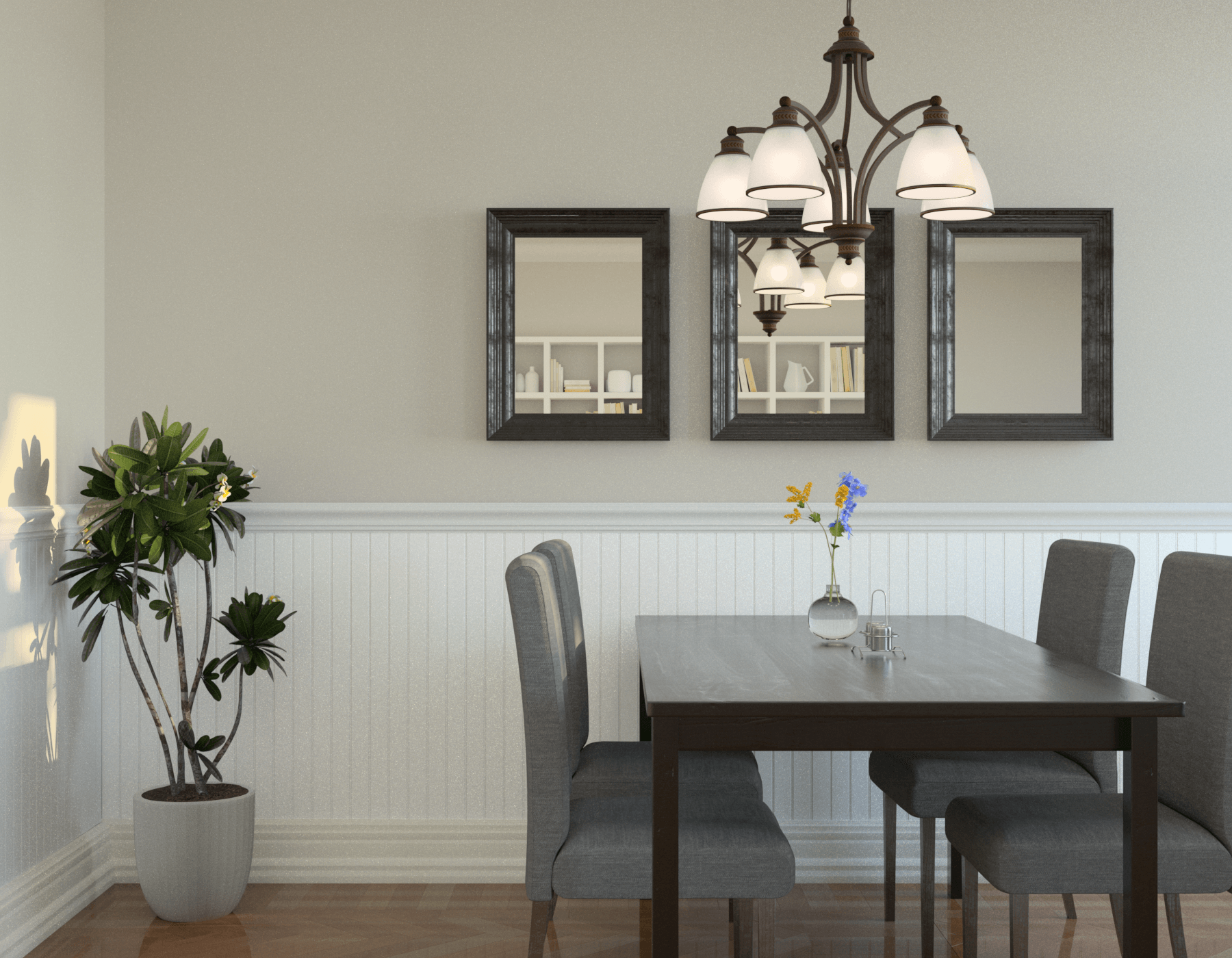 Dining Room Beadboard Beaded White WC