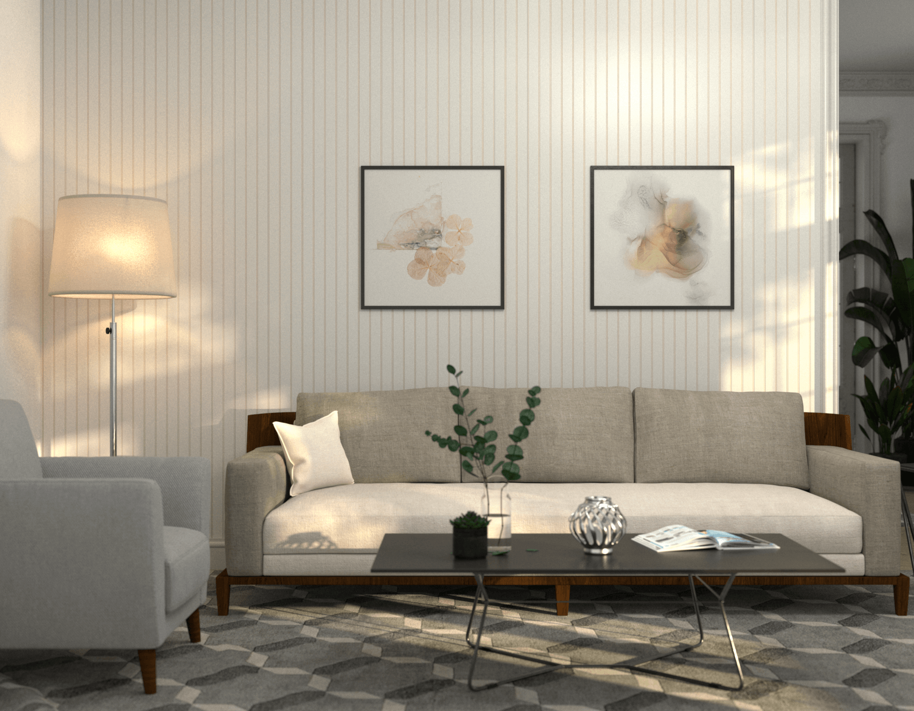 Living Room Beadboard Paintable Deepbead