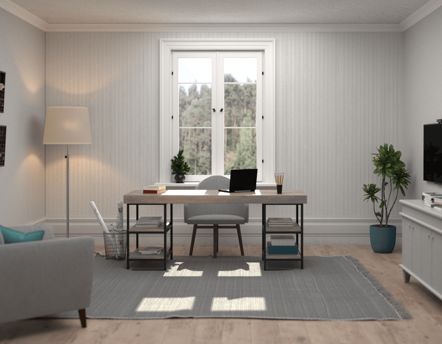 Office Beadboard Pinetext