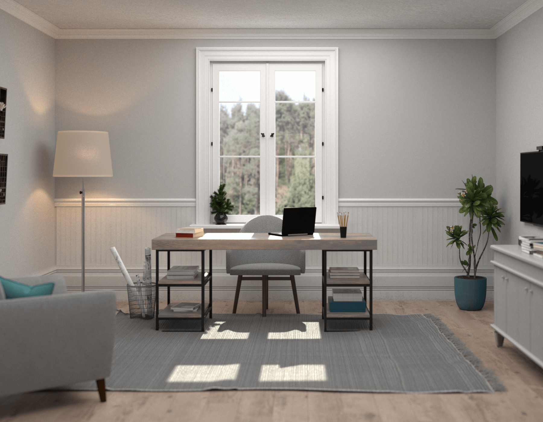 Office Beadboard Pinetex