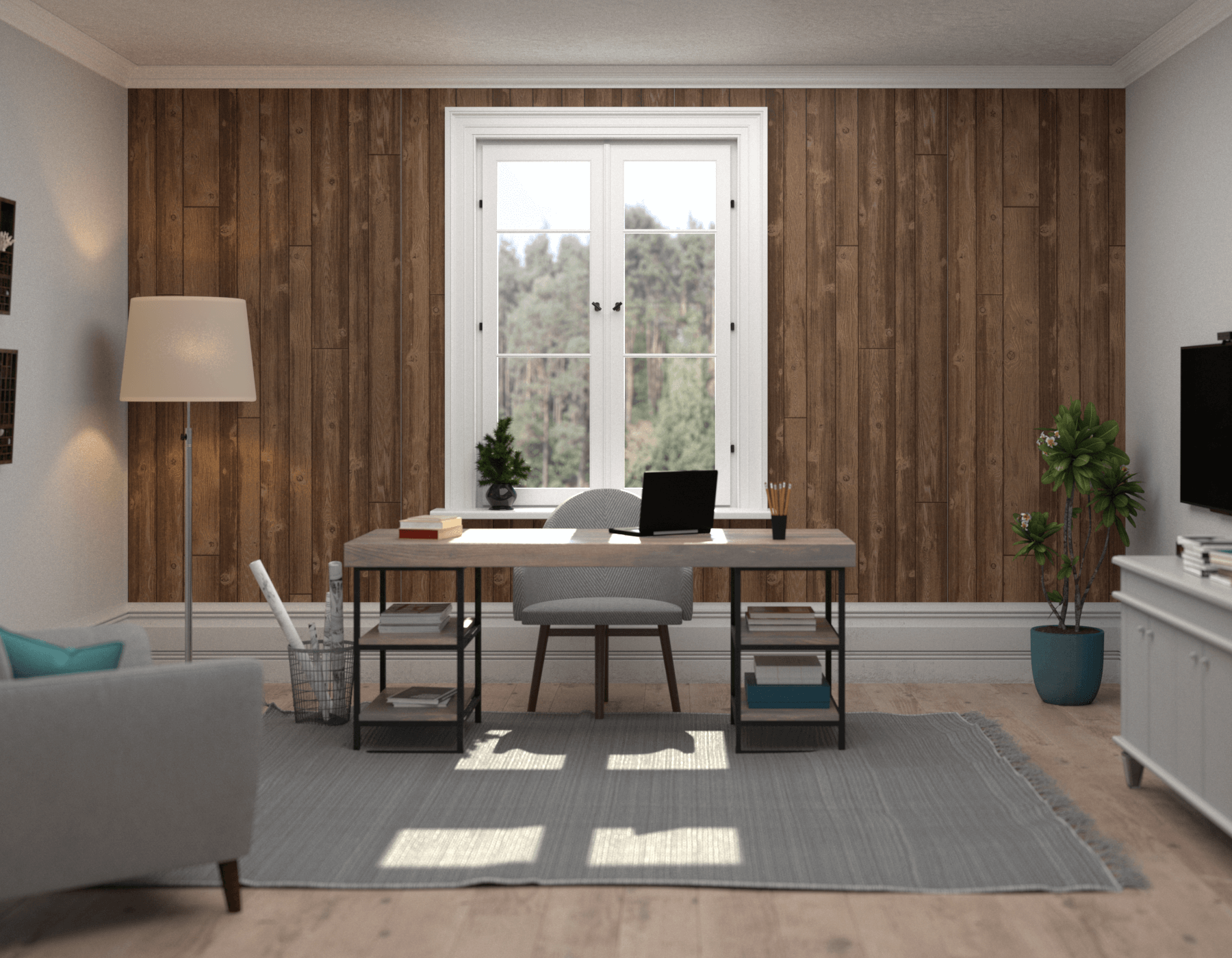 Office Wood Brown Homesteader