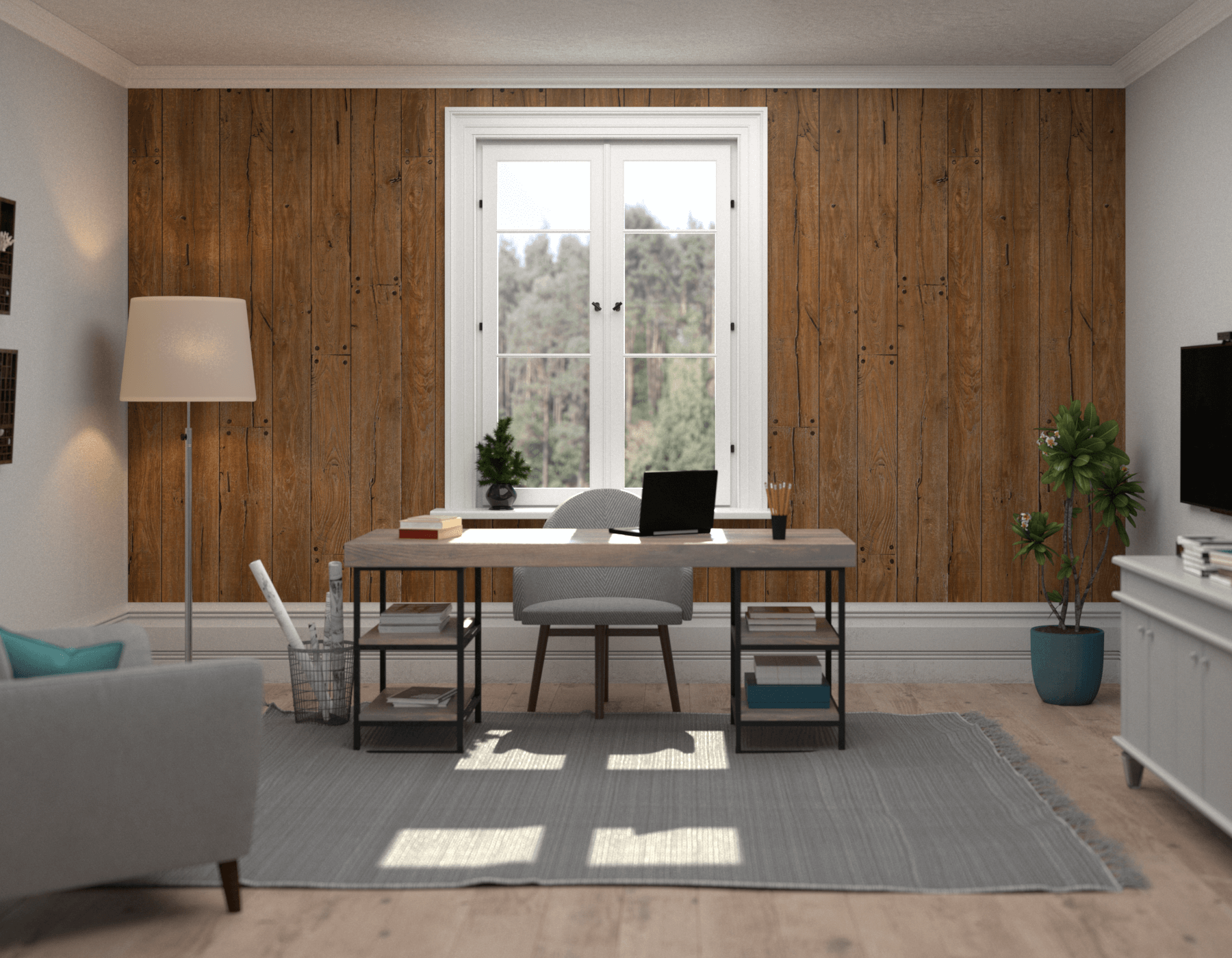 Office Wood Cabin Creek