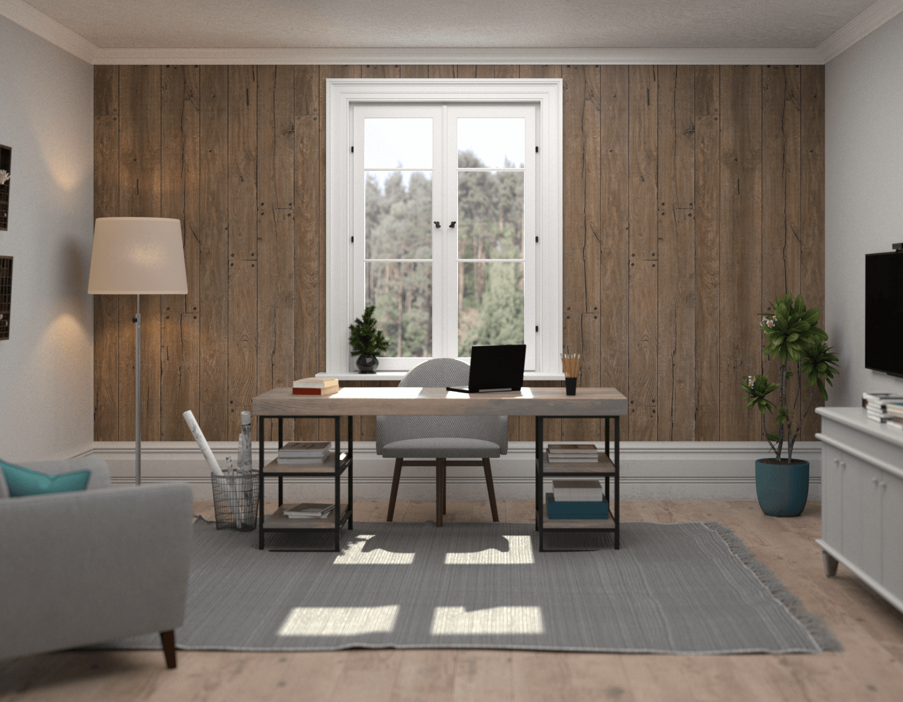 Office Wood Caribou Oak